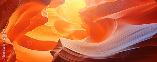Antelope canyon natural rock formation in Arizona landscape background