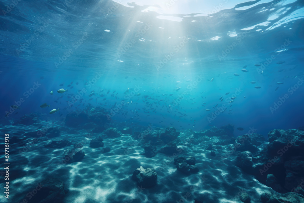 Fototapeta premium Underwater view of the ocean