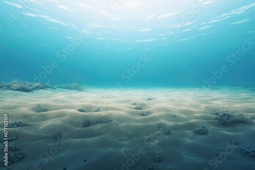 Underwater view of the sea bottom