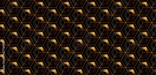 Seamless pattern with golde...
