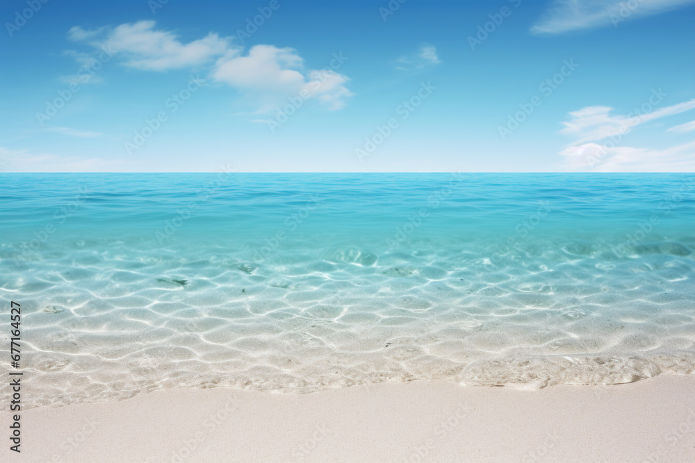 Beautiful sandy beach with blue sky background Beautiful sandy beach with blue sky background