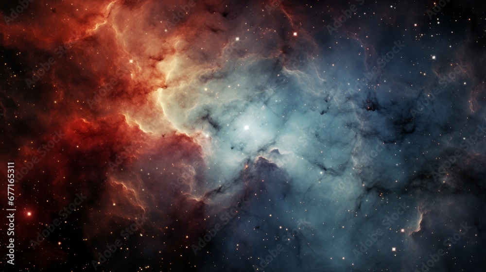 a close up of a star filled sky with a nebula