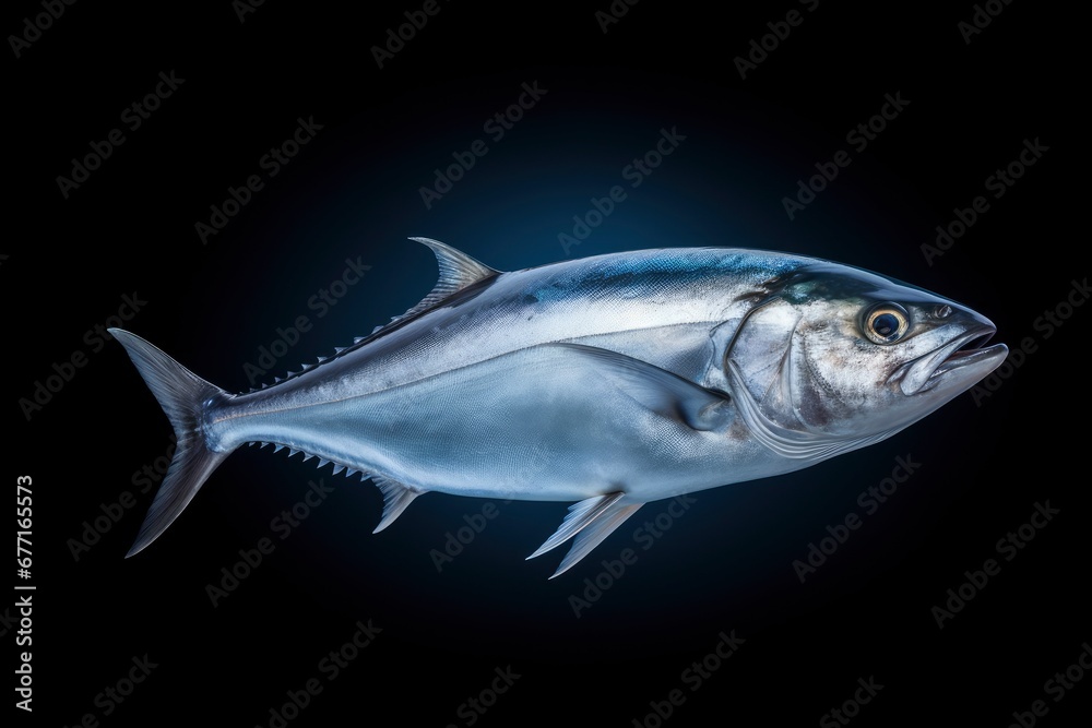 Fototapeta premium Bluefish Pomatomus saltatrix fish isolated on white background