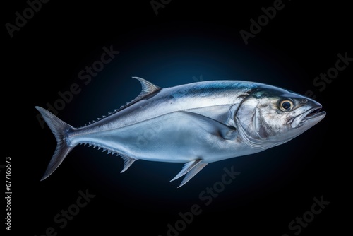 Bluefish Pomatomus saltatrix fish isolated on white background