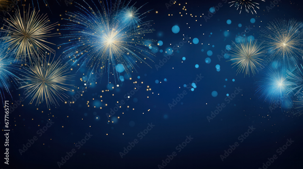 fireworks on the sky created with Generative AI technology fireworks on the sky created with Generative AI technology