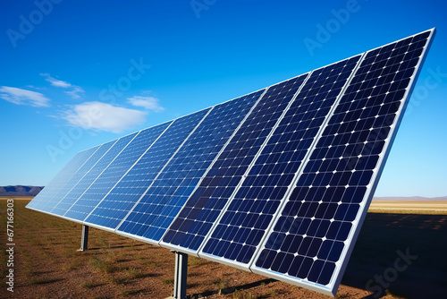 A solar power plant producing clean energy