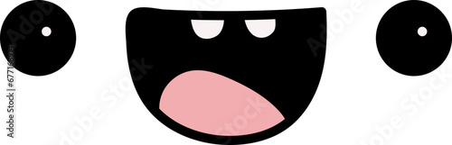 Happy cartoon face illustration