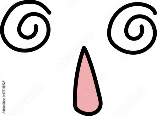 Stress cartoon face illustration