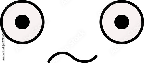 Confuse cartoon face illustration