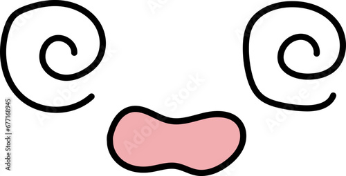 Stress cartoon face illustration