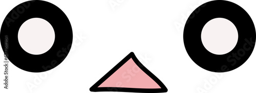 Shocked cartoon face illustration