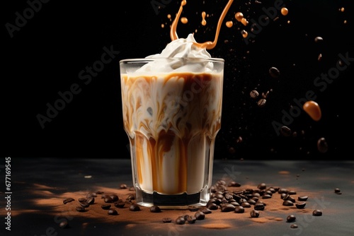 Dirty Coffee - A glass of espresso shot mixed with cold fresh milk