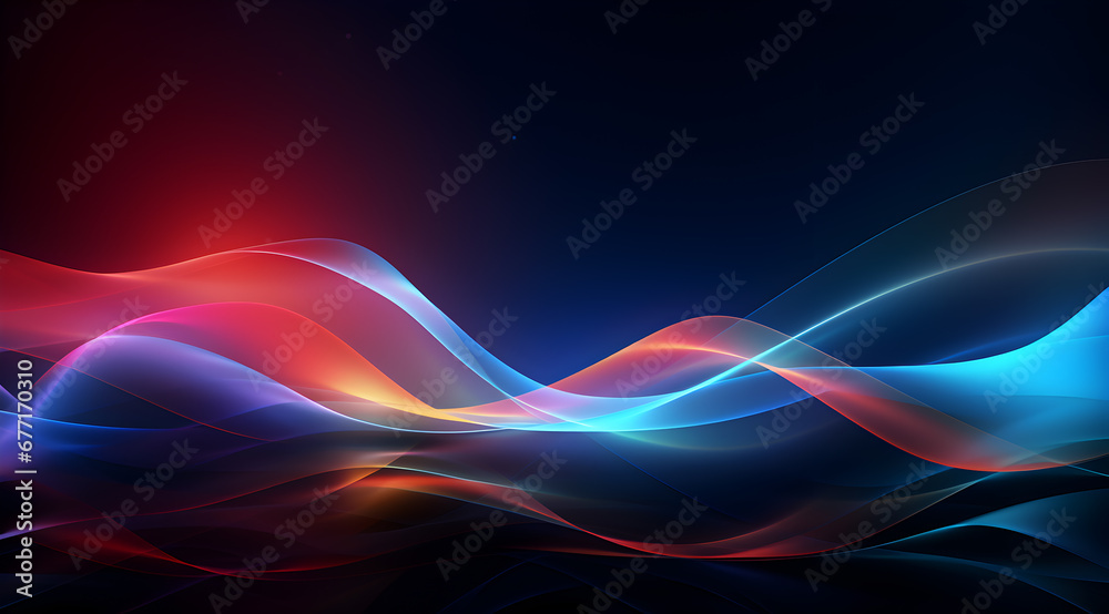Abstract background with dynamic wavy lines on a dark background. Futuristic technology wallpaper. Abstract background with dynamic wavy lines on a dark background. Futuristic technology wallpaper.