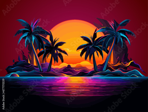 sunset on the beach © Baechi Stock