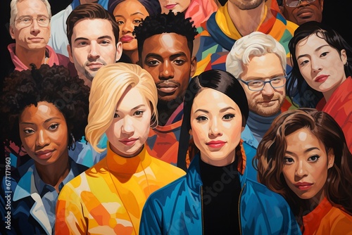 Diversity Illustration Created with Generative AI © dendyh7