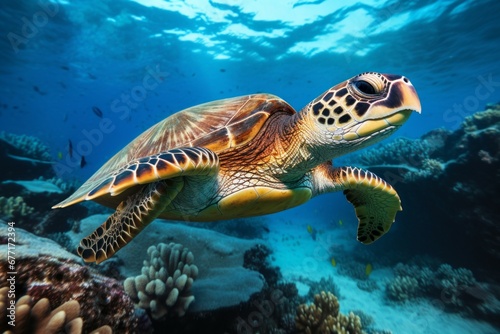 Turtle in the Deep ocean