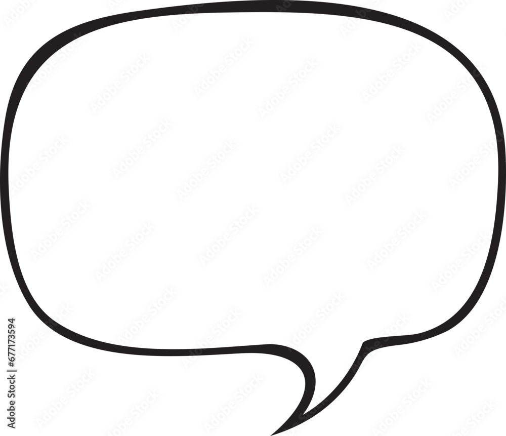 hand drawn speech bubble. coloring icon in SVG - obrazy, fototapety, plakaty 