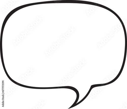 hand drawn speech bubble. coloring icon in SVG