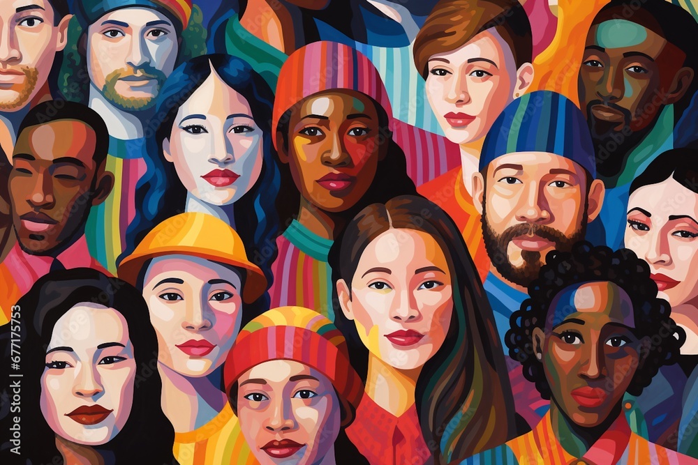 Diversity Illustration Created with Generative AI Diversity Illustration Created with Generative AI