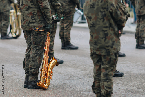 musical instrument of a military orchestra  photo