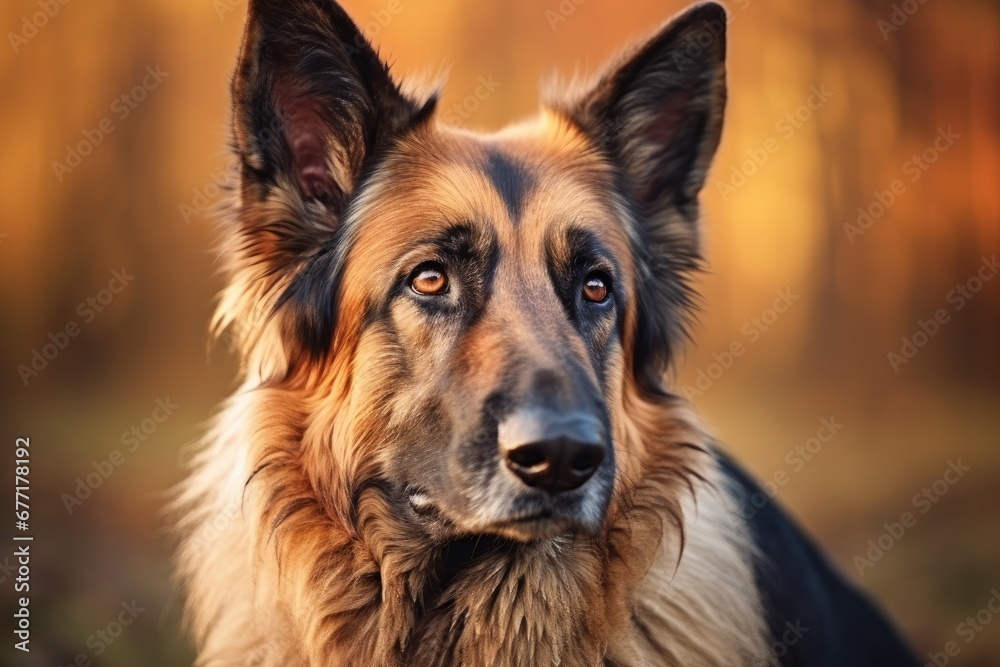 Fototapeta premium german shepherd dog shot up close 