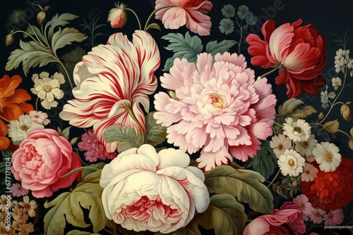 Flower illustration background 