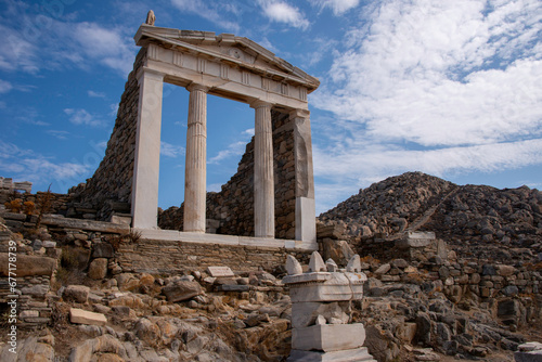 Temple of Isis in Delos Island, Greece. 