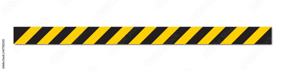 Yellow and black diagonal line with shadow. Vector illustration Yellow and black diagonal line with shadow. Vector illustration