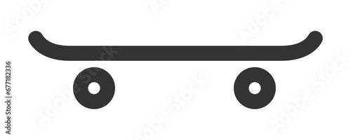 Skateboard icon. Simple design. Vector illustration
