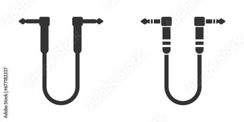 Guitar cable icon. Vector illustration