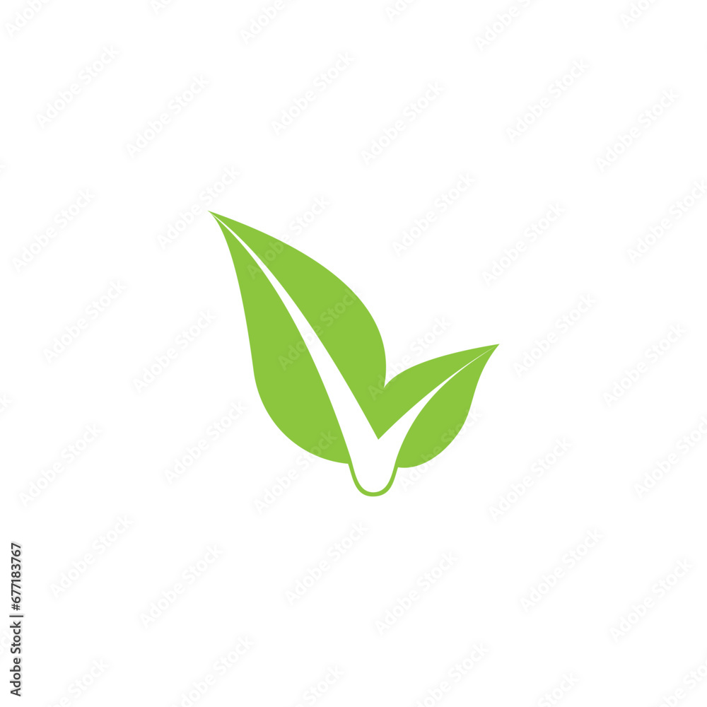 simple geometric leaf clean look logo vector simple geometric leaf clean look logo vector