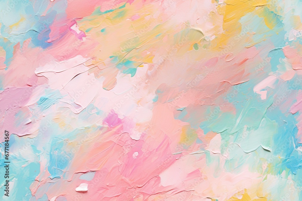 watercolor seamless pattern with a paint texture on multicolored pastel background