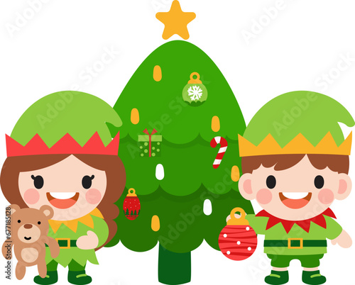 Elf clipart  Merry Christmas and happy new year
