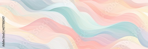 pastel background with watercolor seamless pattern of waves of multicolored brush paint © alexkoral