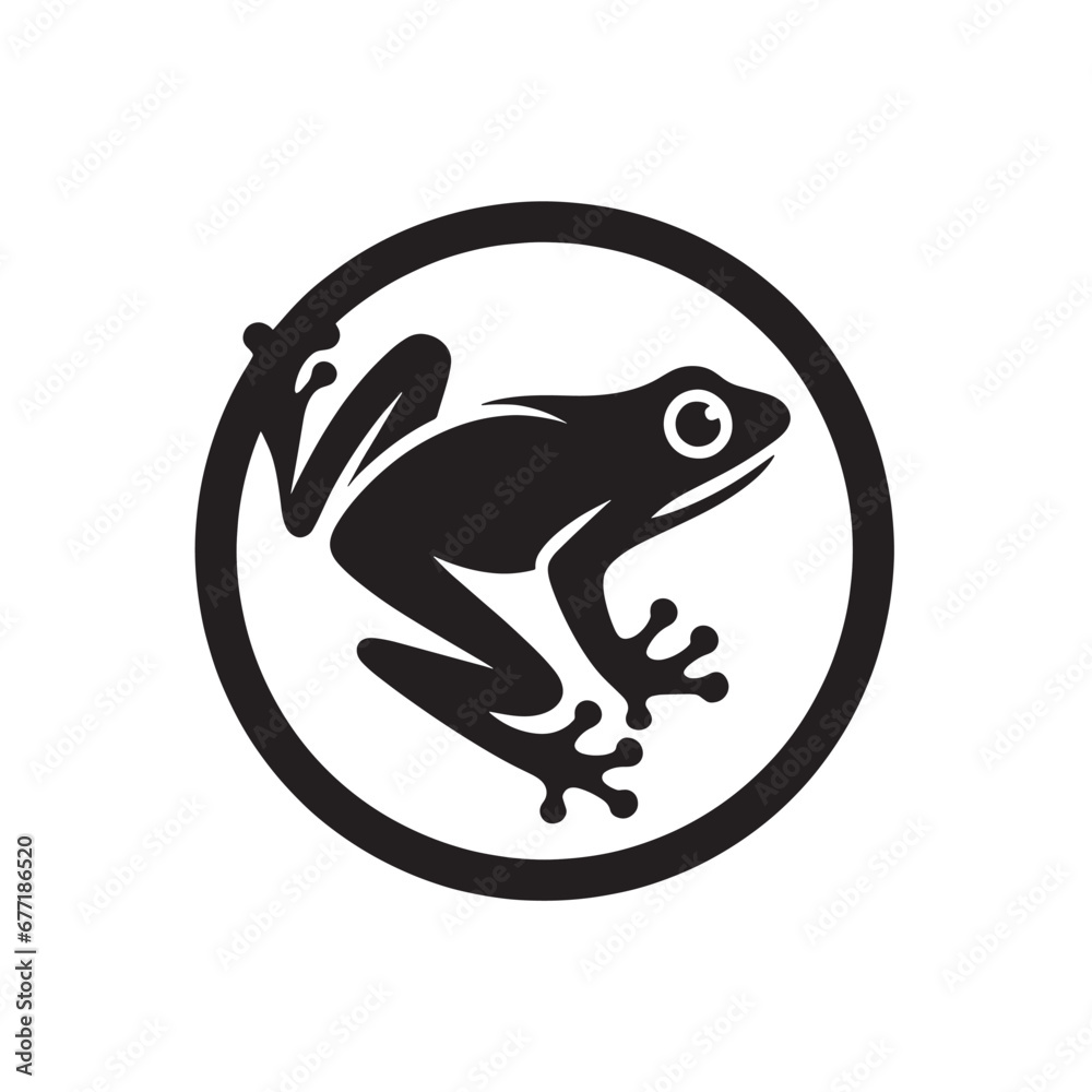 illustration of wild frog, vector of amphibians in nature, amphibian logos for commercial brands illustration of wild frog, vector of amphibians in nature, amphibian logos for commercial brands