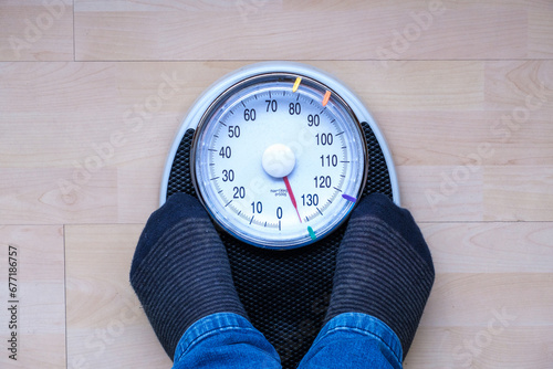 Scale shows person is overweight