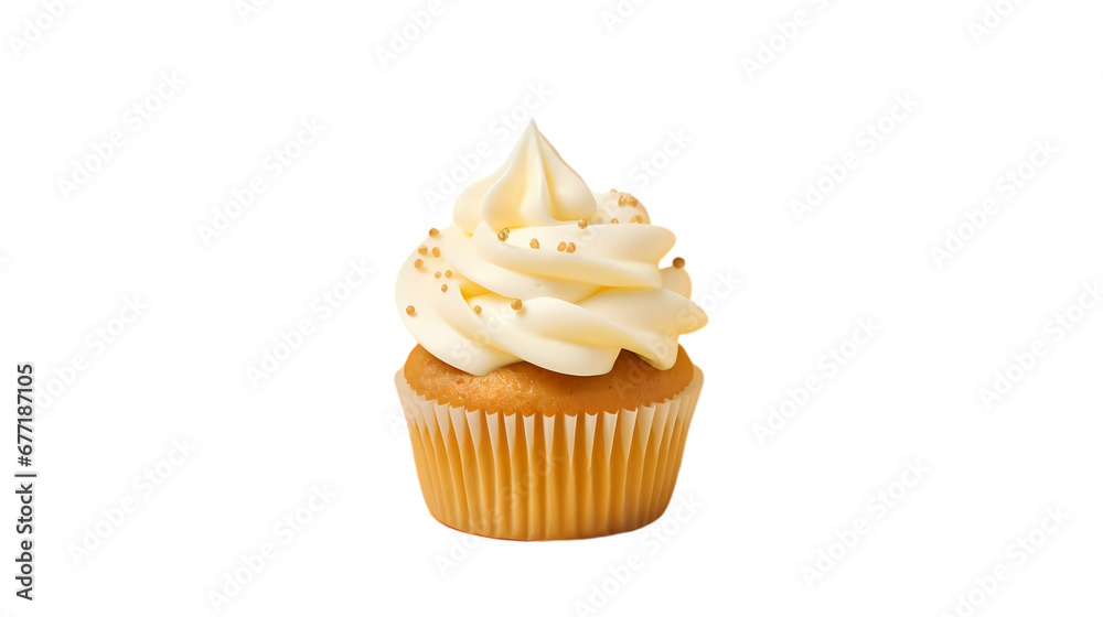 Cupcakes with cream on transparent background Cupcakes with cream on transparent background