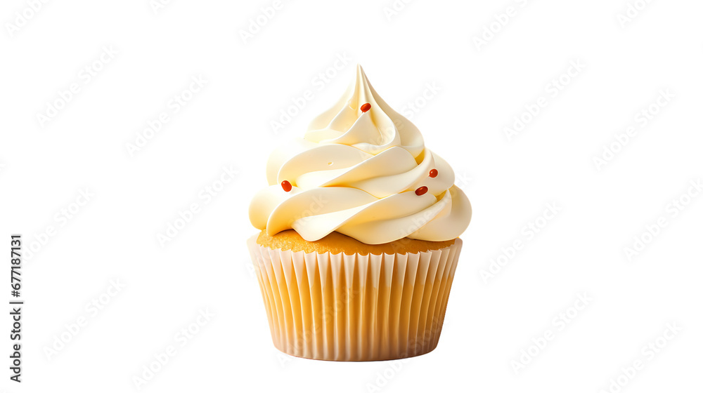 Cupcakes with cream on transparent background Cupcakes with cream on transparent background
