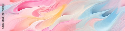 pastel background with watercolor seamless pattern of waves of multicolored brush paint
