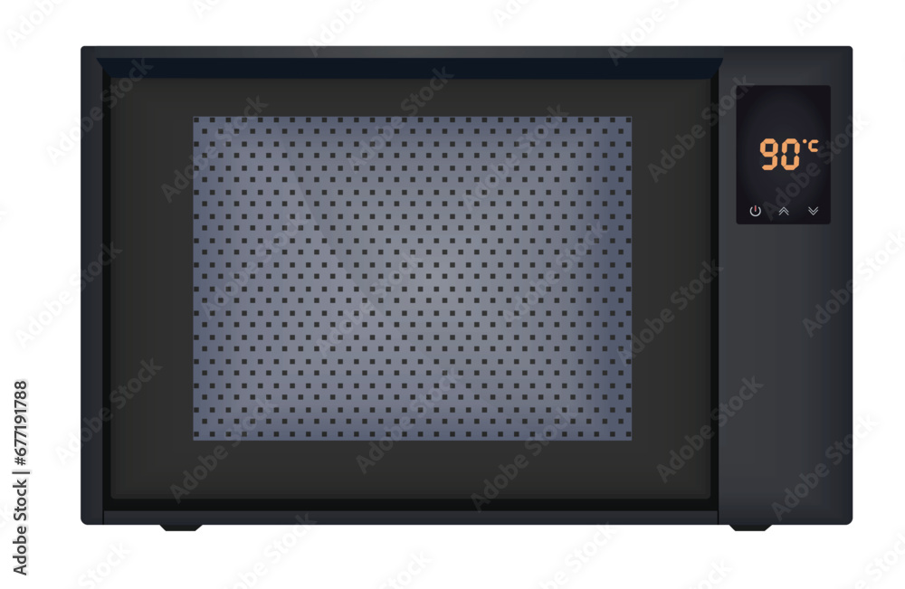 Fototapeta premium Grey mini oven. vector illustration