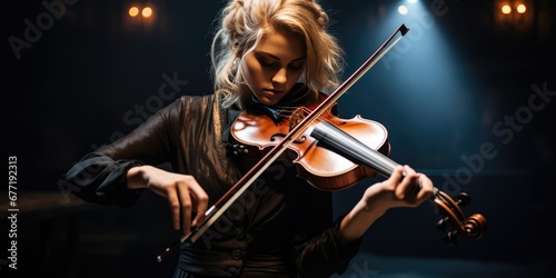 Classical Violinist Studio Shot