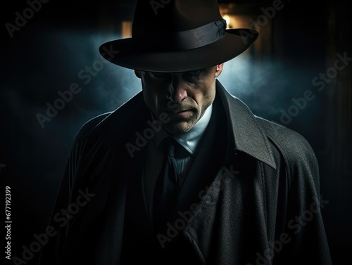 Noir Detective Studio Shot