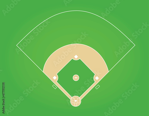 Baseball field. vector illustration