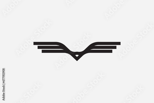 Bird wings logo design illustration vector template