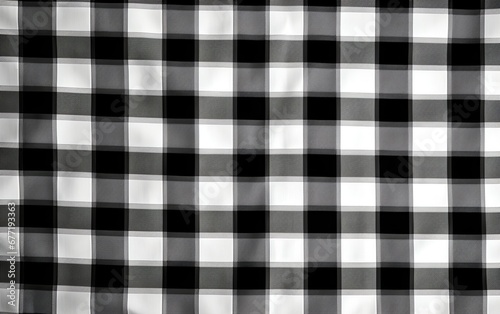White and black plaid pattern background texture AI generated