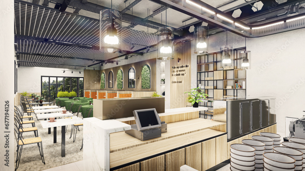 Concept design of modern Restaurant lounge bar Concept design of modern Restaurant lounge bar