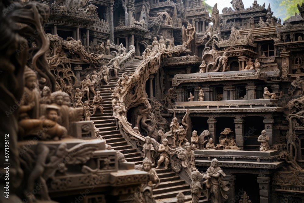 Indonesian Hindu Temple Carvings