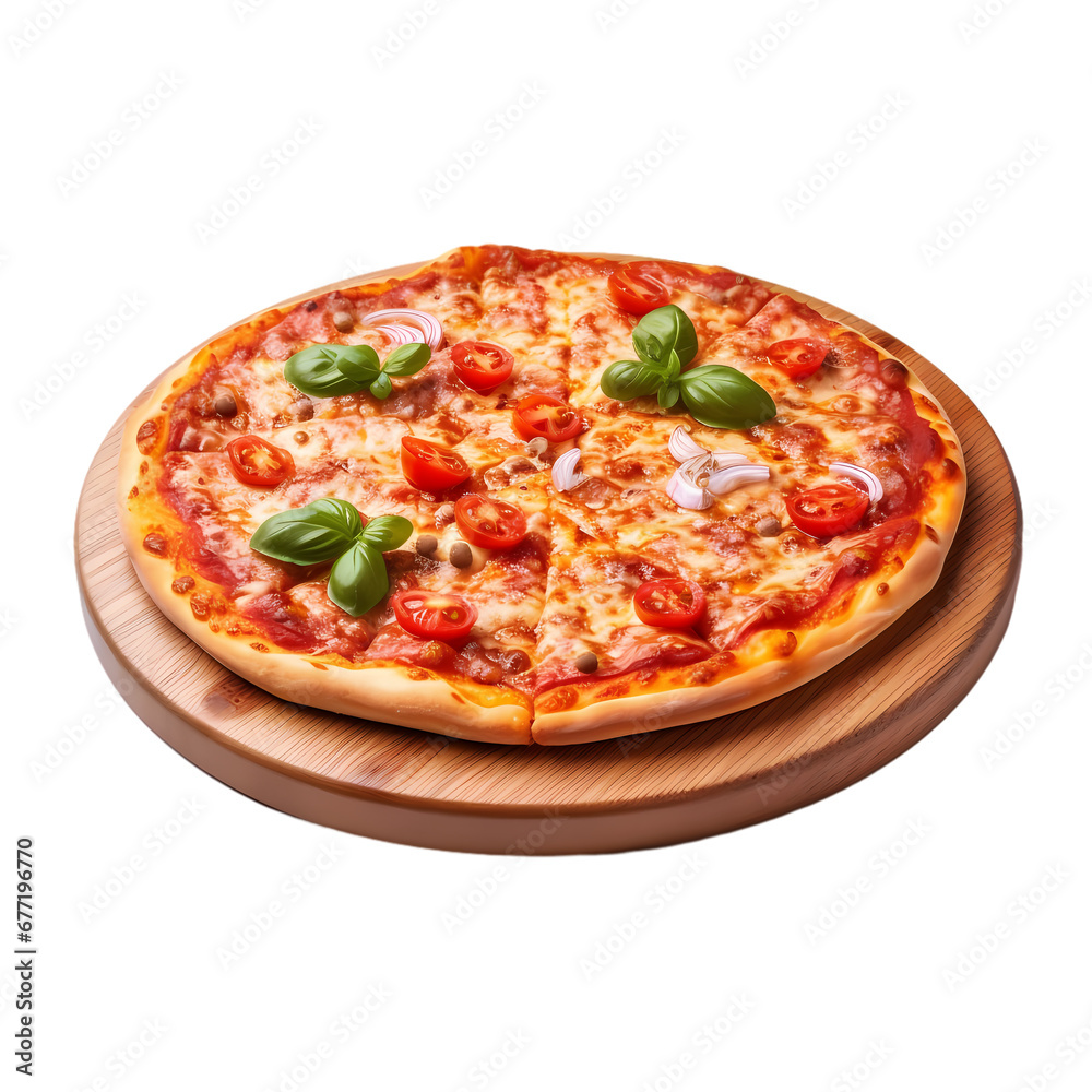 Pizza on transparent background