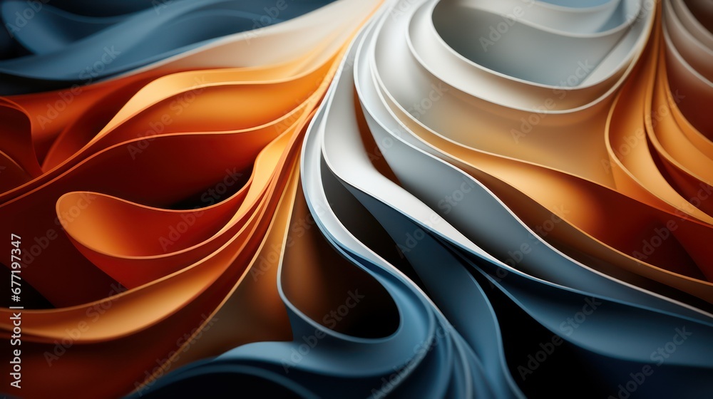 Abstract background with origami pattern in orange and blue colors Abstract background with origami pattern in orange and blue colors