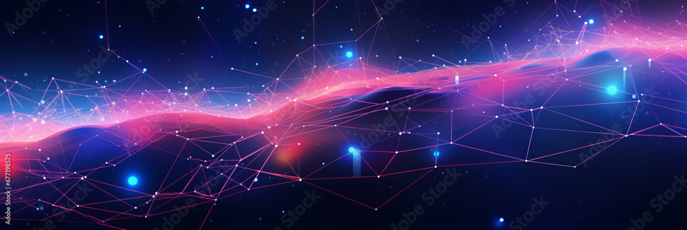 Abstract business futuristic background with glowing lines. Data technology - obrazy, fototapety, plakaty 